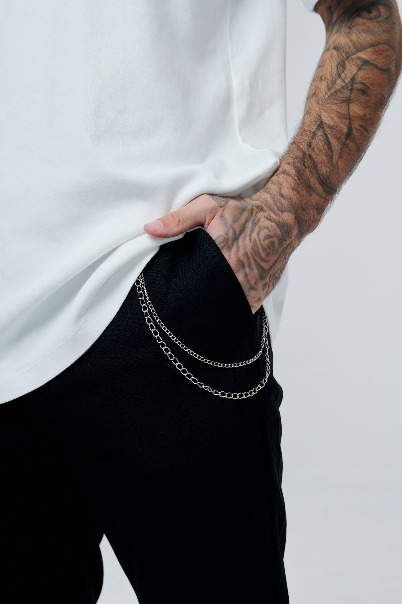 Cropped Pants P1044 Black