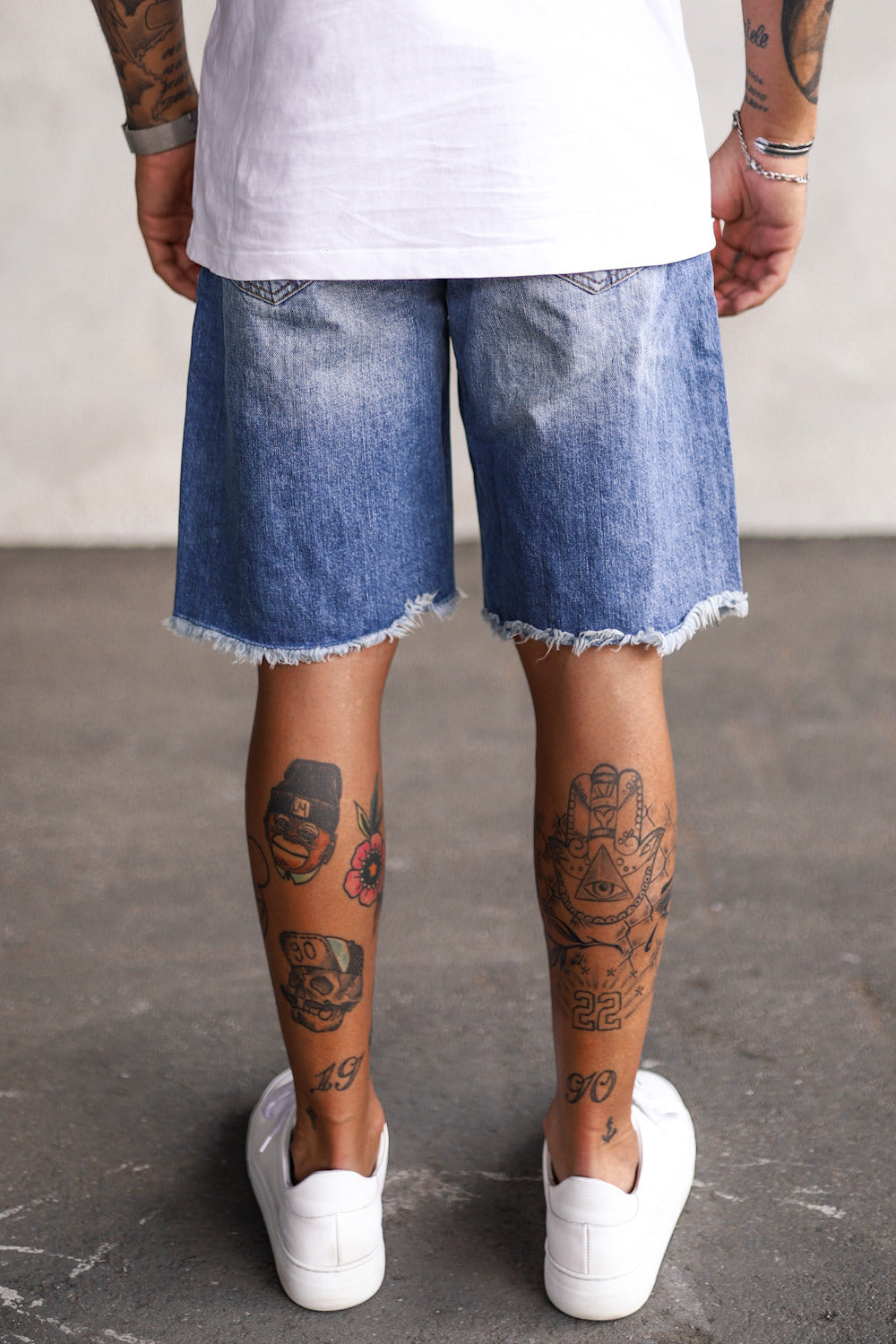 Destroyed Denim Shorts K5161