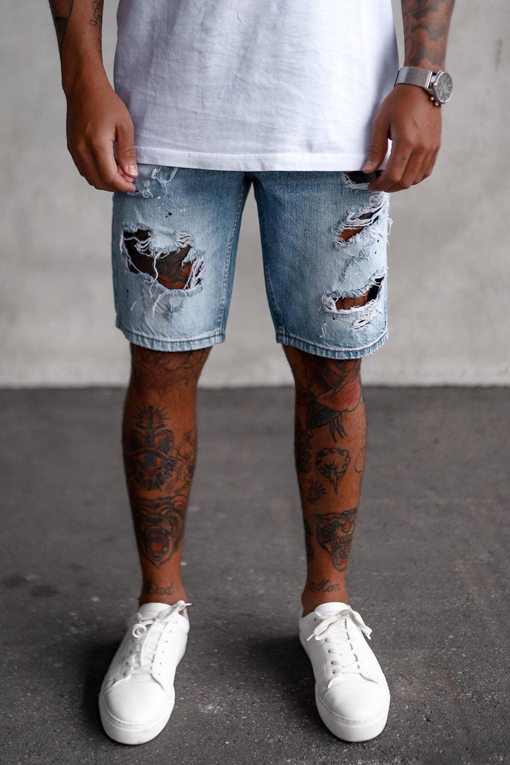 Destroyed Denim Shorts YY0074
