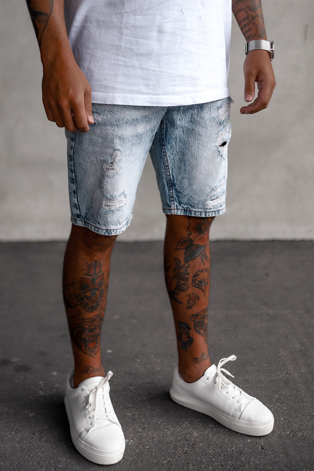 Destroyed Denim Shorts YY0076
