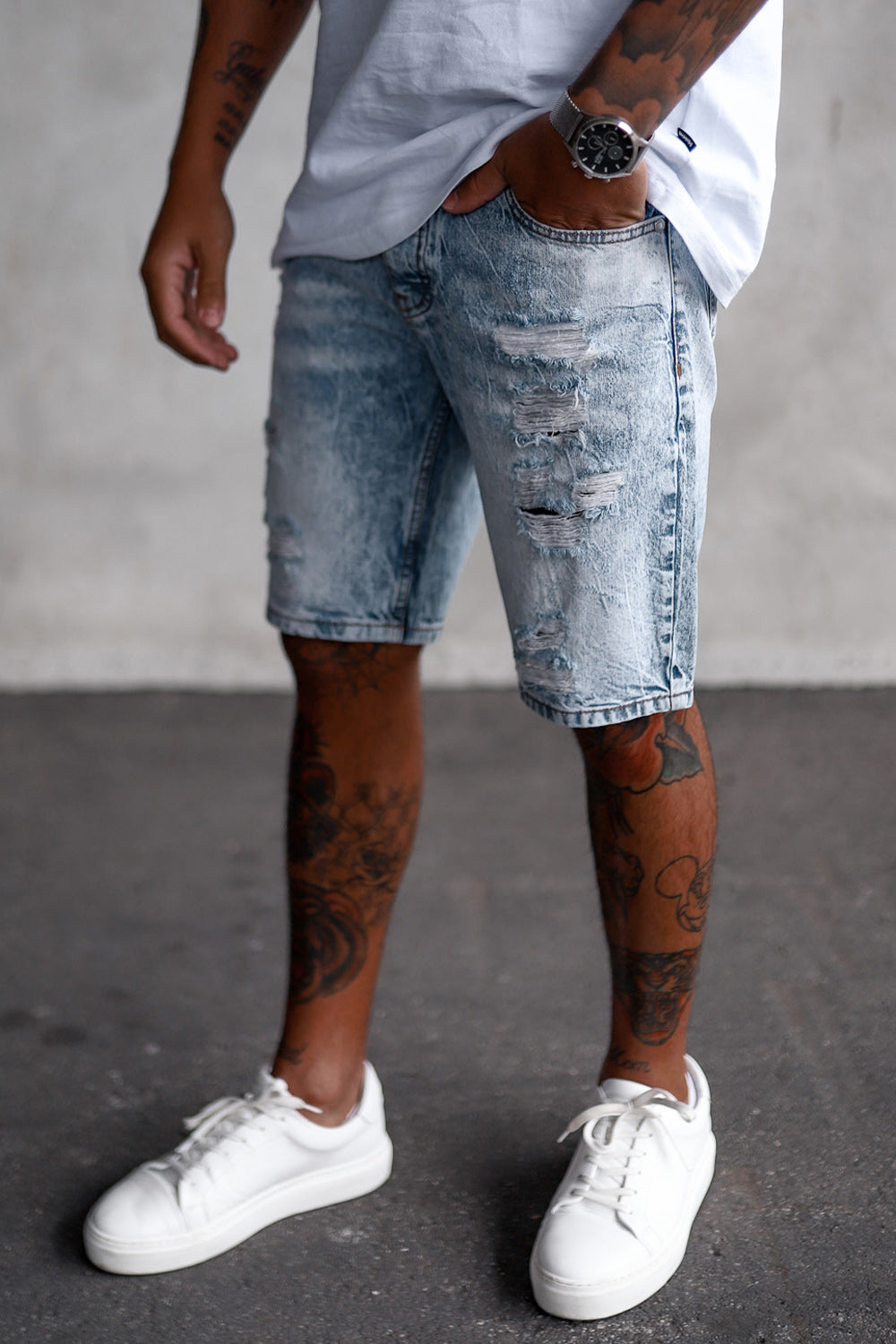 Destroyed Denim Shorts YY0076