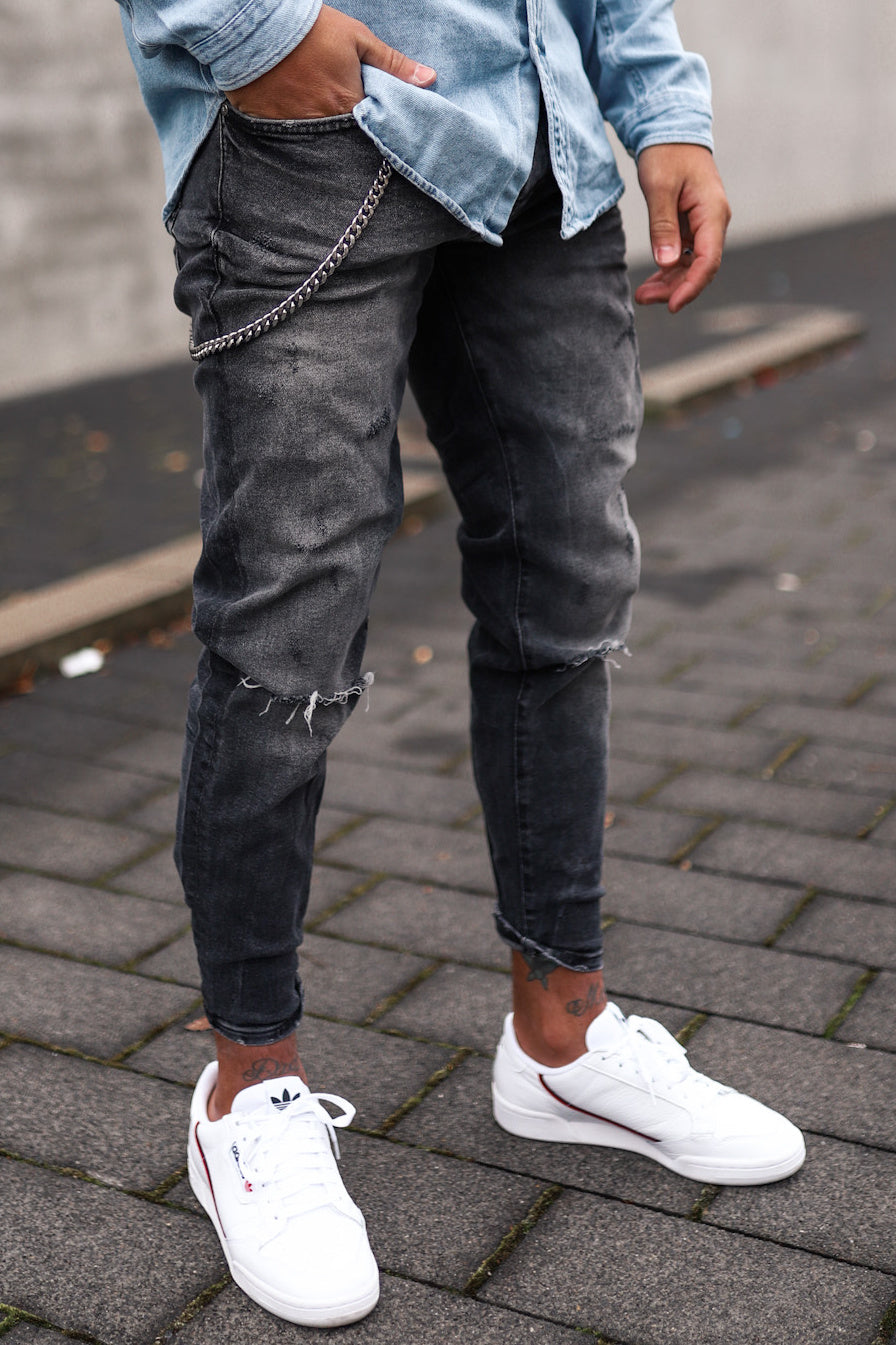 Destroyed Tapered Denim 4923
