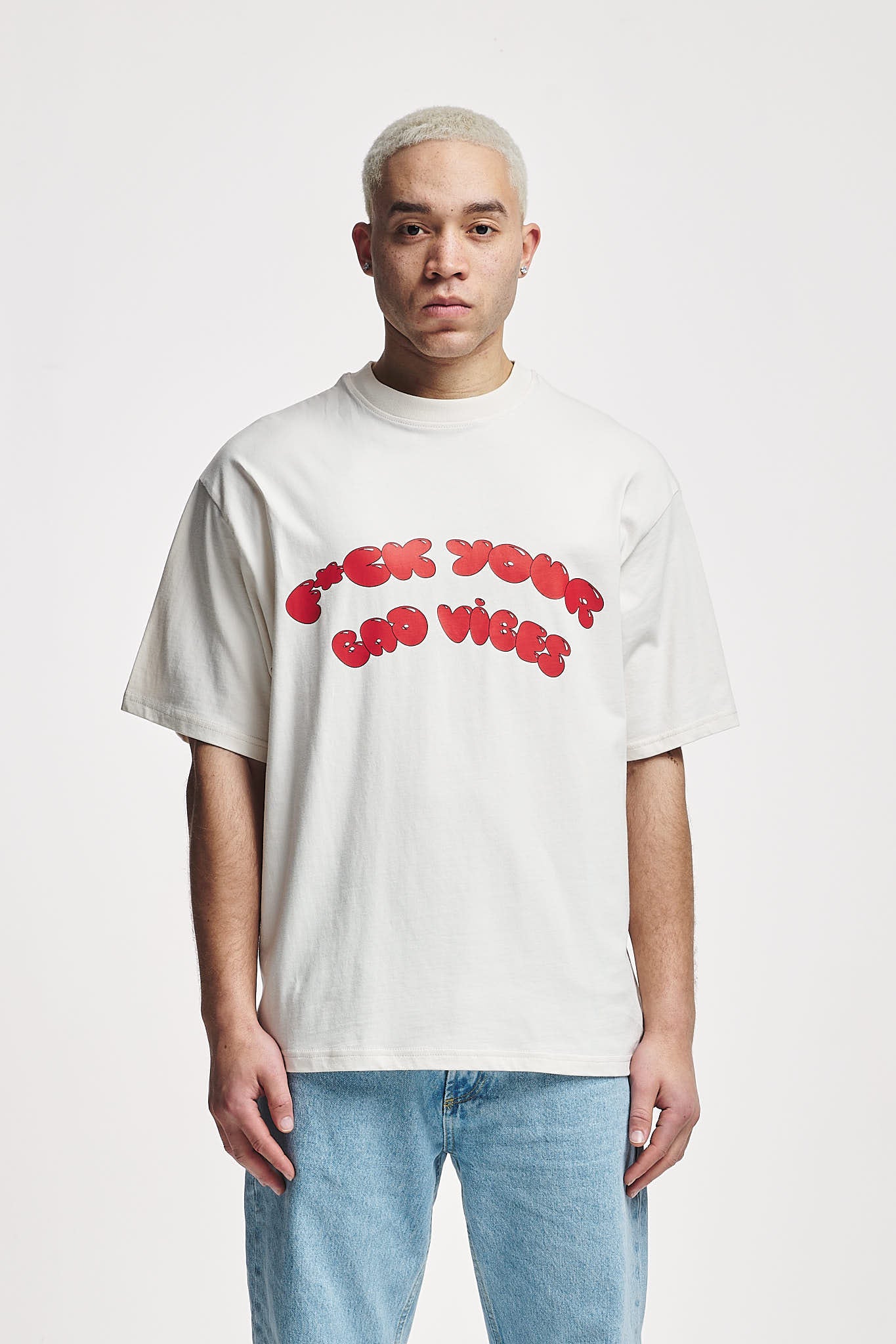 Vibes Oversize Tee Off White