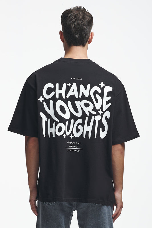 Thoughts Oversize Tee Black