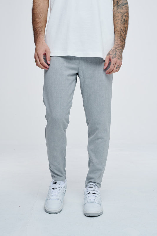 Cropped Pants P1044 Light Grey