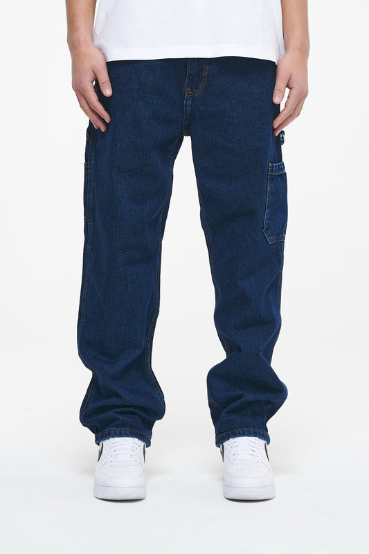 Baggy Worker Jeans B7682 Dark Blue
