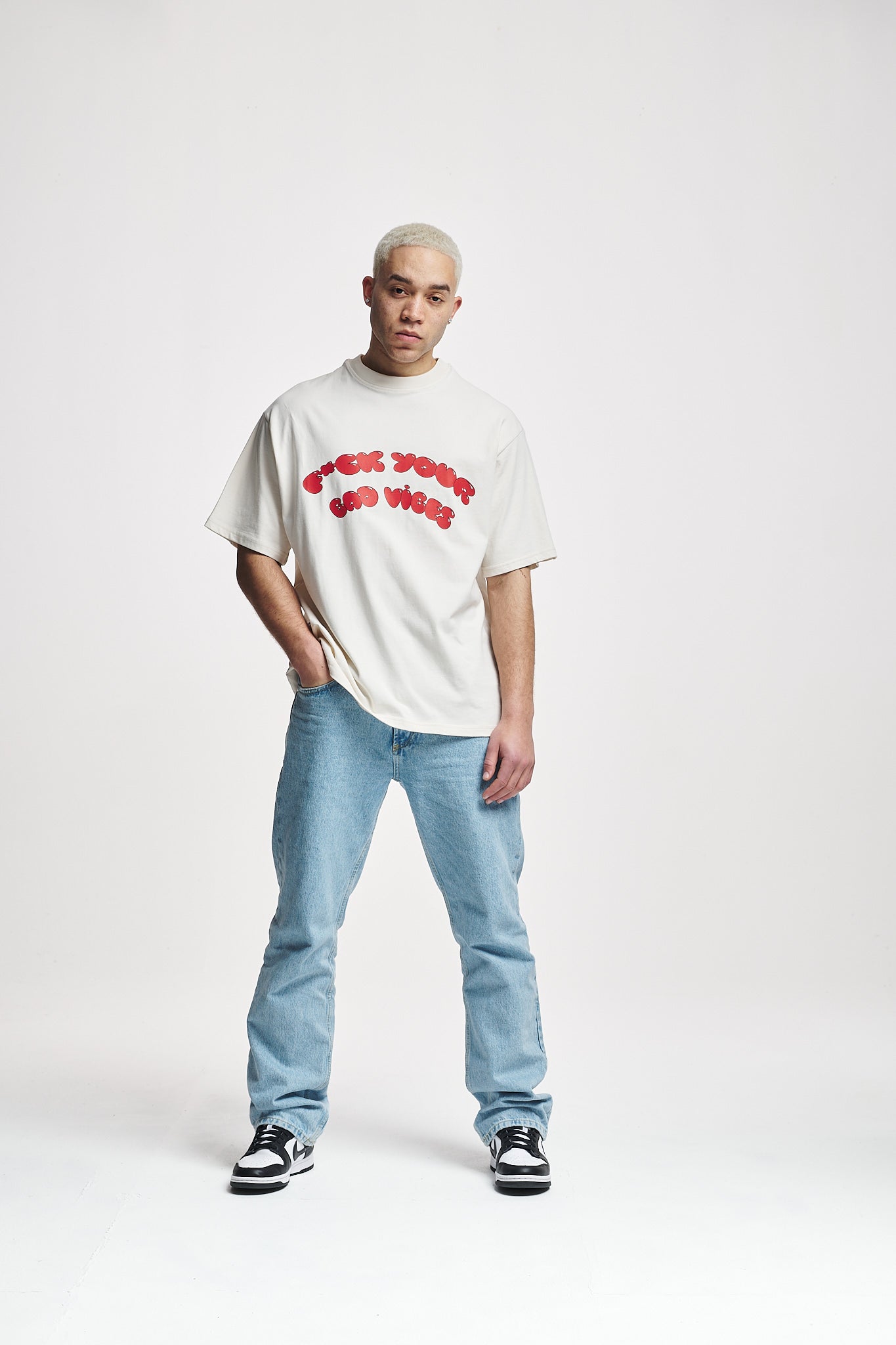 Vibes Oversize Tee Off White