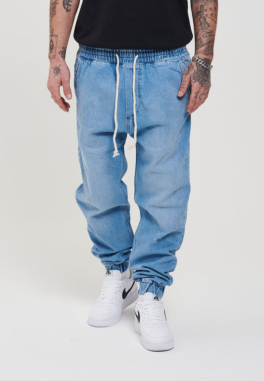 Distressed Relaxed Fit Denim B6234 Blue