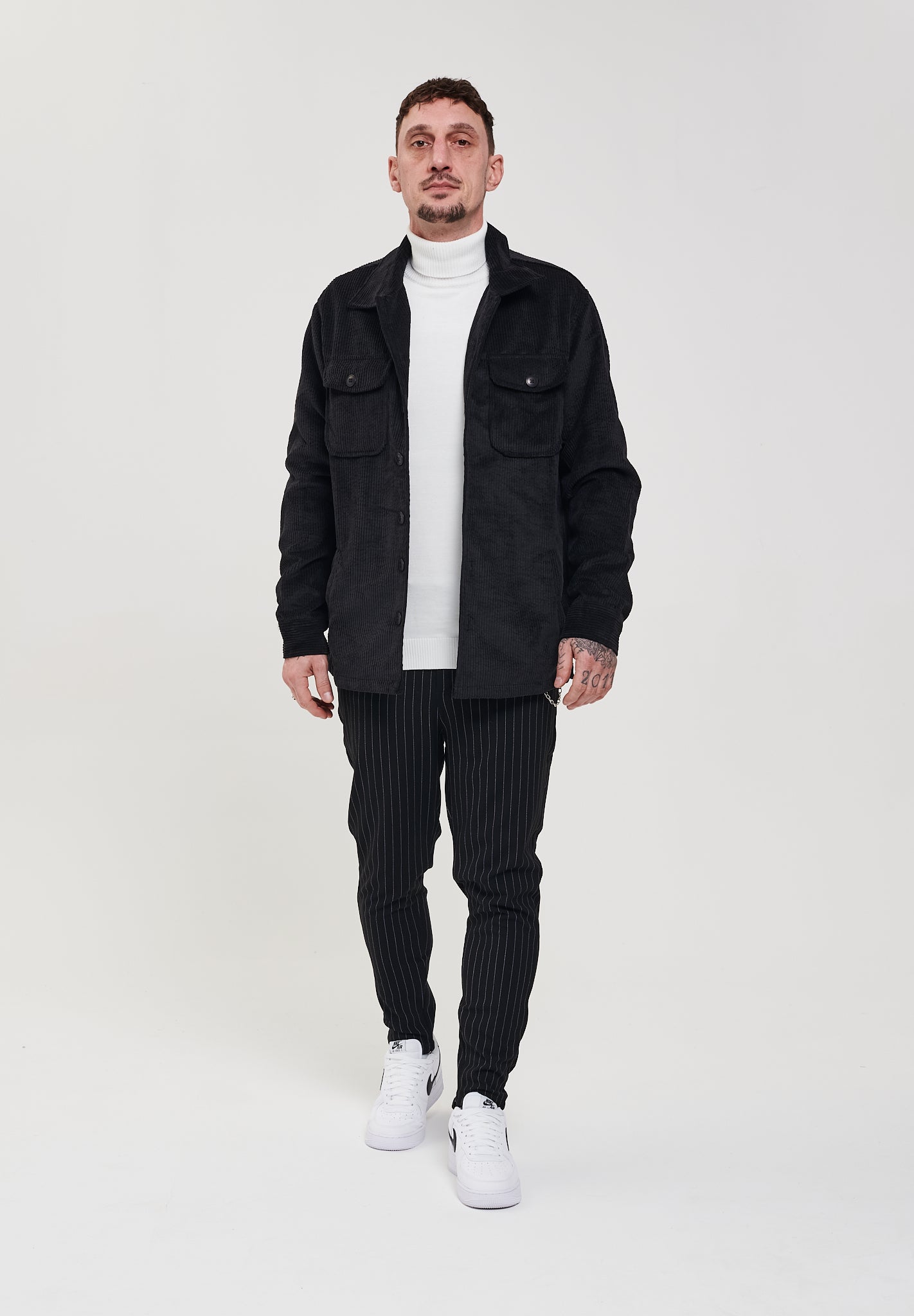 Cropped Pants Pinstripe P1044B