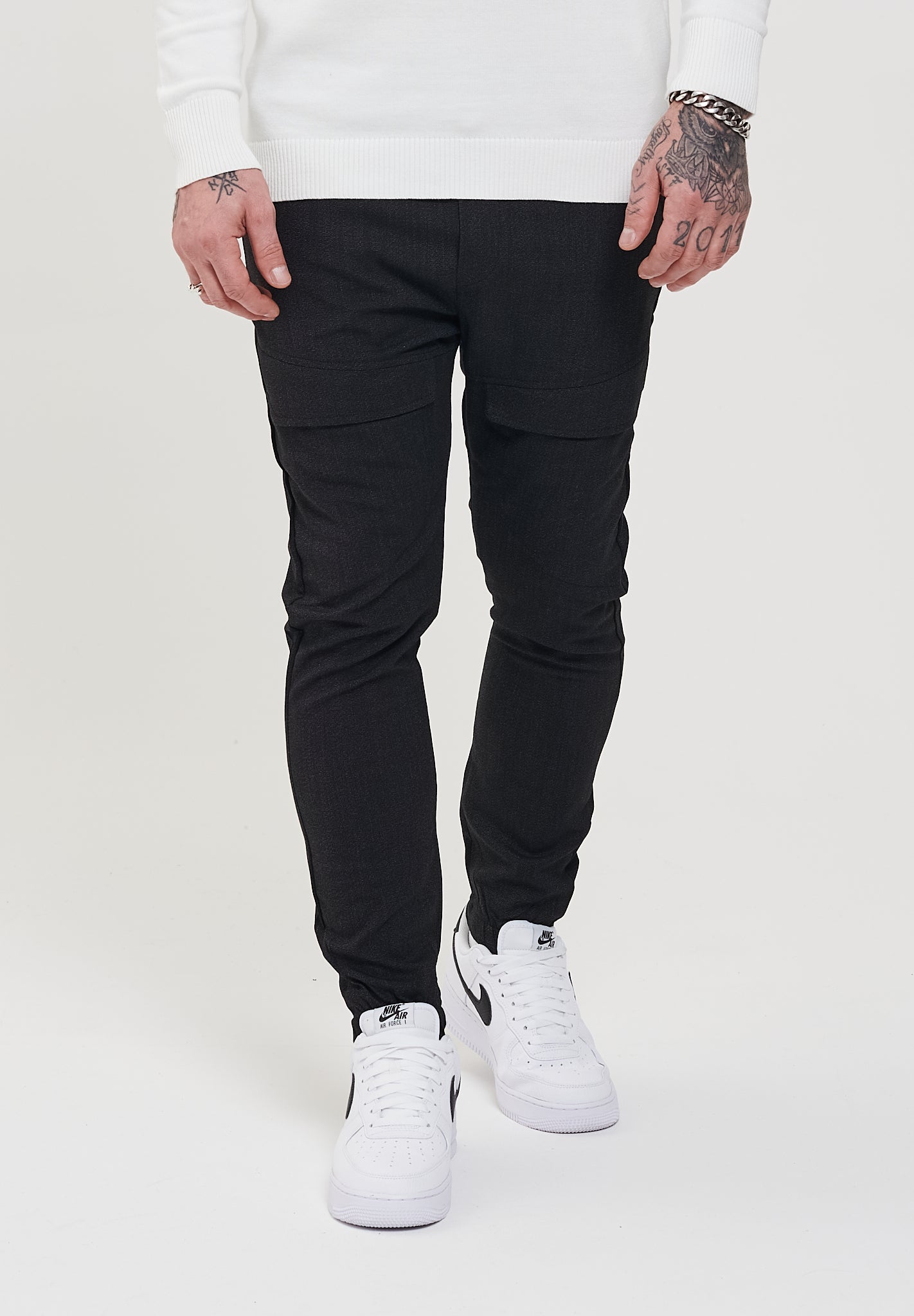 Cropped Pants P3002B Black
