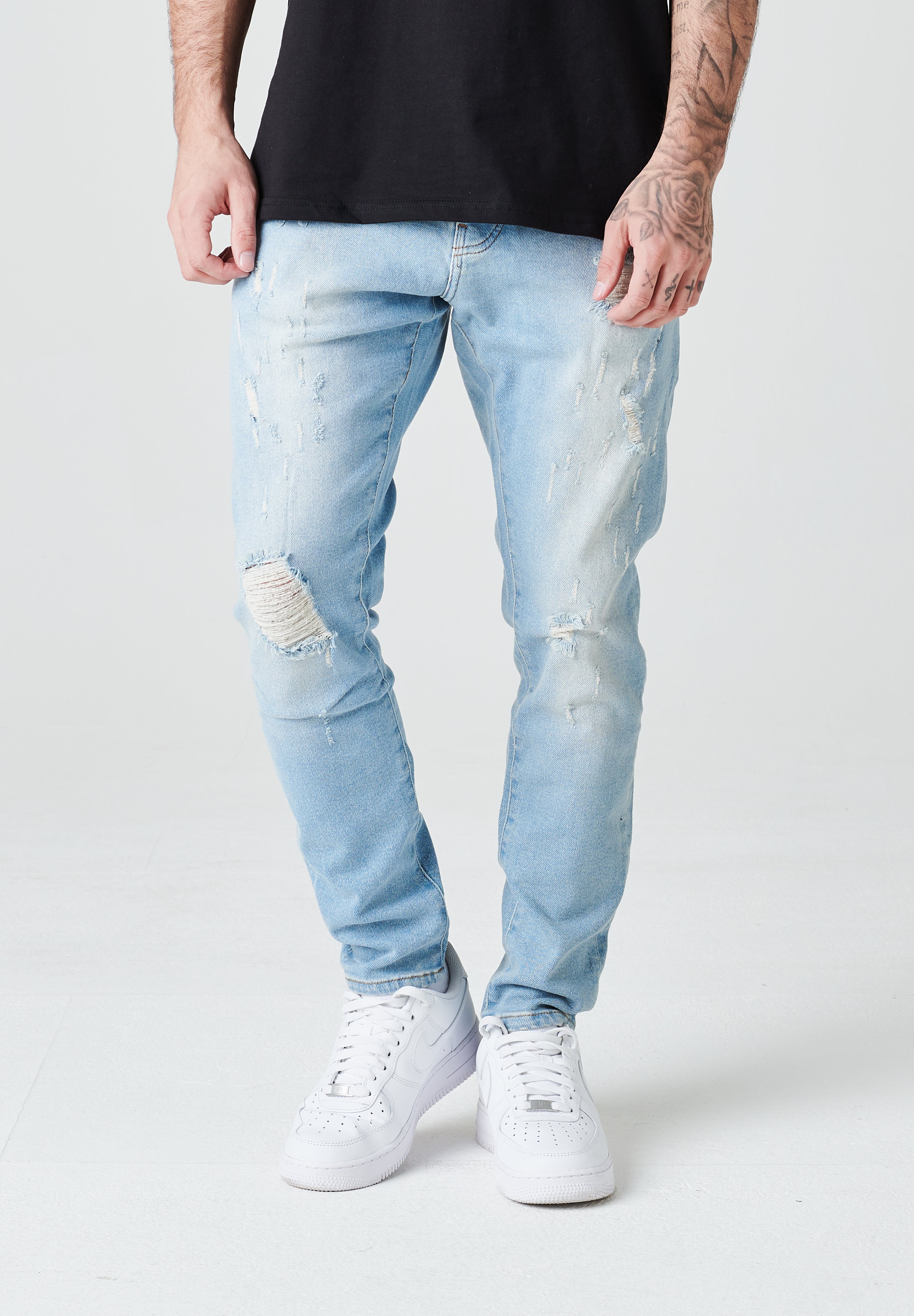 Destroyed Cropped Skinny Denim B5534 – 2Y Studios