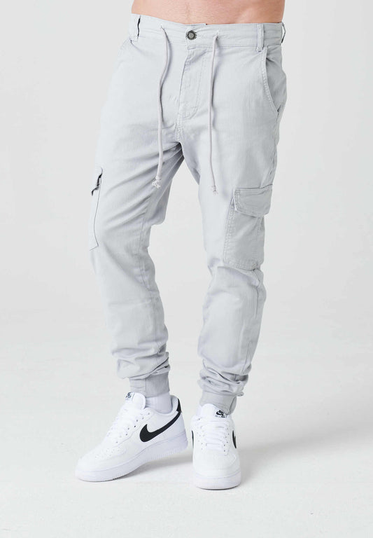 Basic Skinny Fit Cargo Jeans 2Y0162 Light Grey