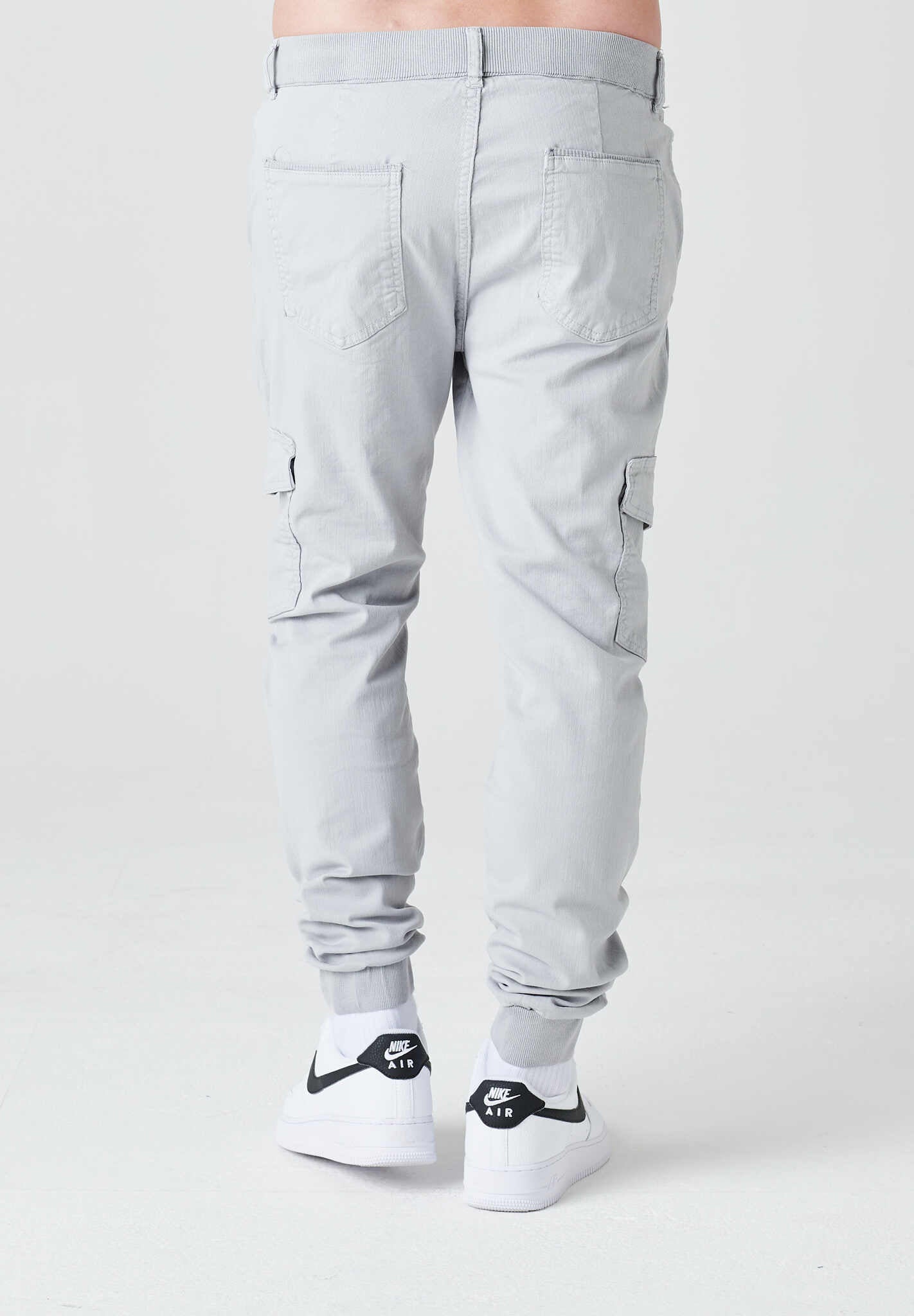Basic Skinny Fit Cargo Jeans 2Y0162 Light Grey