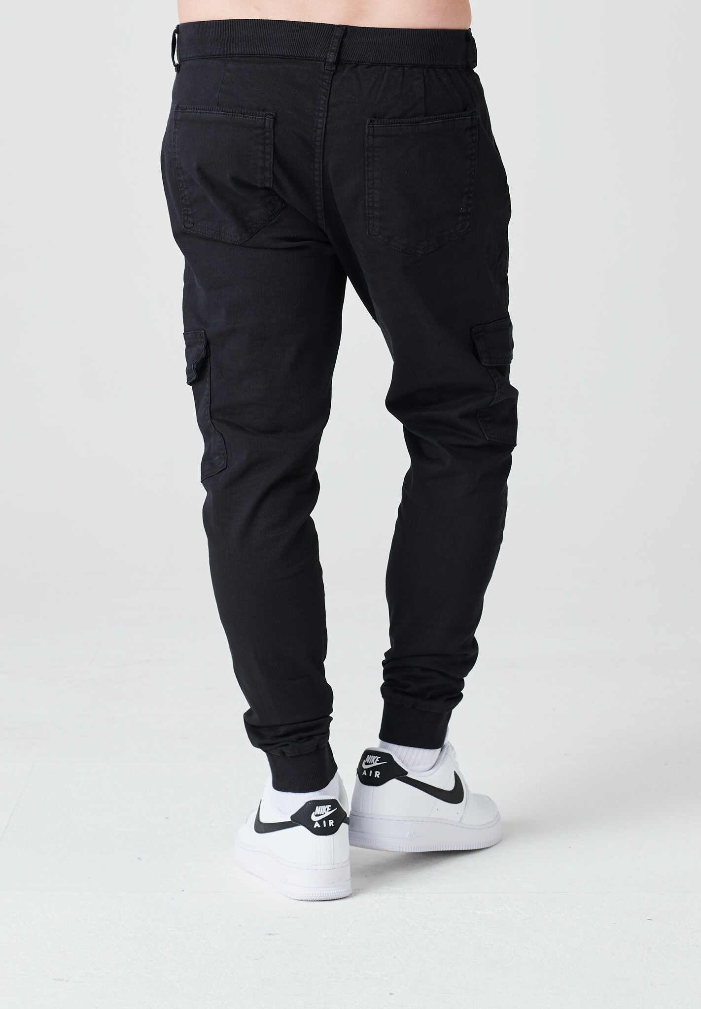 Basic Skinny Fit Cargo Jeans 2Y0162 Black